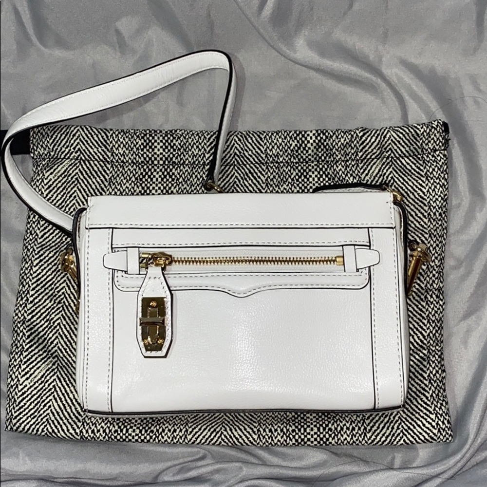 Rebecca Minkoff crossbody in off-white leather